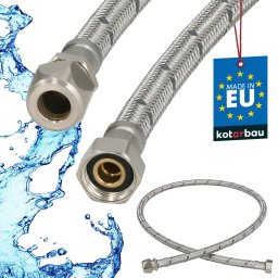 Racord flexibil pentru sisteme de presare 3/8″ împletit inox 100 cm