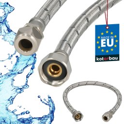 Racord flexibil pentru sisteme de presare 3/8x1/2″ împletit inox 50 cm