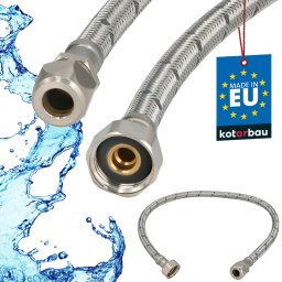 Racord flexibil pentru sisteme de presare 3/8x1/2″ împletit inox 60 cm