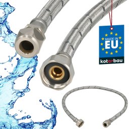 Racord flexibil pentru sisteme de presare 3/8x1/2″ împletit inox 70 cm