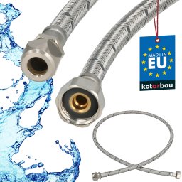 Racord flexibil pentru sisteme de presare 3/8x1/2″ împletit inox 120 cm