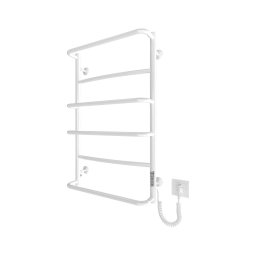 Radiator de baie tip scară LUX 105W/230V 81x52 cm inox/alb, model cu racordare pe partea dreaptă