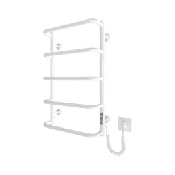 Radiator de baie tip scară LUX 65W/230V 66x42 cm inox/alb, montare pe partea dreaptă
