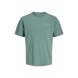 JACK & JONES T-Shirt Jjcollege Logo Ss Crew Neck 12288105 16-4712 TCX mineral blue