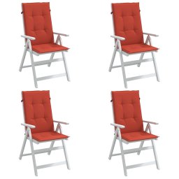 Perne scaun spatar înalt, 4 buc. melanj rosu 120x50x4 cm textil GartenMobel Dekor