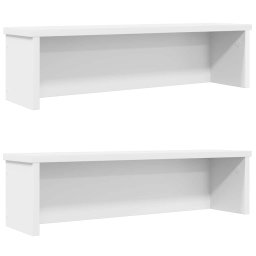 Rafturi de bucatarie stivuibile 2 buc Alb 60x15x16 cm GartenMobel Dekor