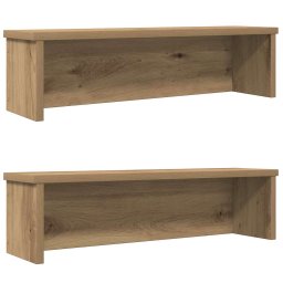 Rafturi de bucatarie stivuibile 2 buc Stejar Artisan 60x15x16cm GartenMobel Dekor