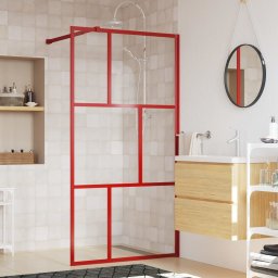 Paravan de dus walk-in rosu 115x195 cm sticla ESG transparenta GartenMobel Dekor