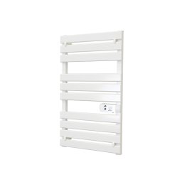 Radiator electric pentru prosoape Leziter 500W, alb, cu afisaj LED si functie uscare 2h