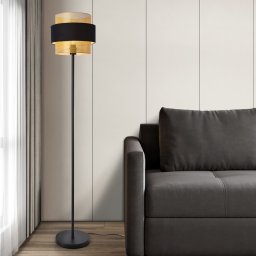 Lampadar Albans [lux.pro], negru-auriu, design modern, 160 cm