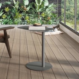 Masa laterala Nastätten gri mat 50x50x38 cm din metal [en.casa]