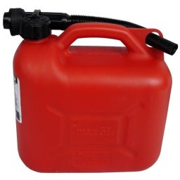 Canistra din plastic 5L cu palnie flexibila RoGroup pentru transfer lichide