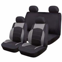 Huse scaune auto RoGroup Sport Line gri pentru bancheta rabatabila, 9 piese