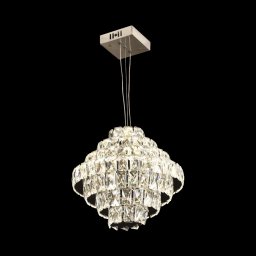 Candelabru din cristal cu telecomanda, crom lucios, înaltime reglabila