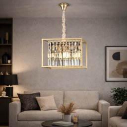 Candelabru din Cristal Petito 1676/350, 3xE14, Auriu Lucios, Reglabil