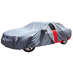 Prelata auto RoGroup 3 straturi, marimea M, gri, cu fermoar lateral