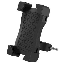 Suport telefon pentru bicicleta si motocicleta Siegbert, rotire 360°, negru