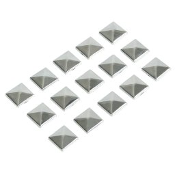 Accesorii cromate autoadezive decorative auto 10x10 mm, set 15 bucati