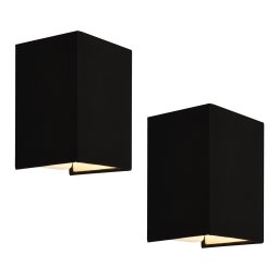Set 2 aplice de perete Schwerin negre, design modern, E27