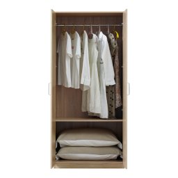 Dulap pentru haine Bodolz cu bara si raft, stejar Sonoma, 176x80x52 cm