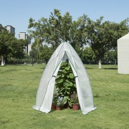 Solar tip tunel pentru plante Hunze 183x160 cm, alb, cu folie PE