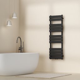 Portprosop calorifer baie Voss negru 120x40 cm, 12 lamele