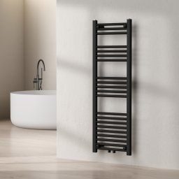 Calorifer portprosop baie Voss 120x40 cm negru, montaj pe perete