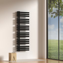 Calorifer portprosop baie Slidre 140x50 cm, negru, 660 W