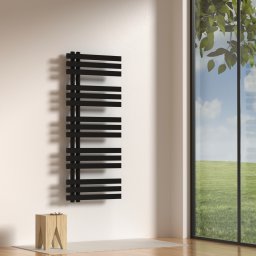 Calorifer portprosop baie Slidre 120x50 cm, negru, 561 W