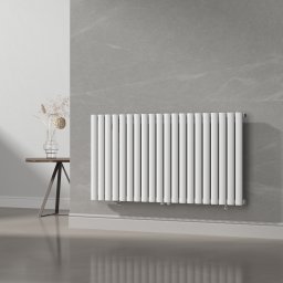 Calorifer design Nore alb 60x120 cm, 857W, otel, montaj pe perete