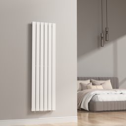 Calorifer vertical Nore alb 160x45 cm, 790W, din otel, montaj pe perete