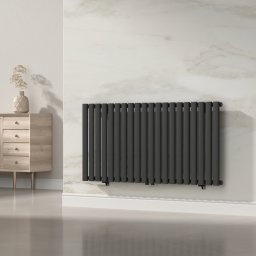 Calorifer design Nore negru 60x120 cm, 857W, montaj pe perete
