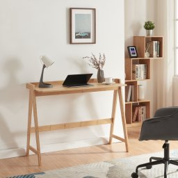 Birou Härryda din bambus natur 107x47x81 cm pentru home office