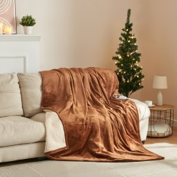 Patura electrica maro 200x150 cm cu 10 trepte de încalzire si timer