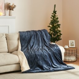 Patura electrica 200x150 cm albastru inchis cu timer si 10 trepte