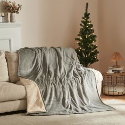 Patura electrica Archi 200x150 cm, gri deschis, 10 trepte, timer