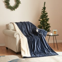 Patura electrica Archi 180x130 cm albastru închis, 10 trepte