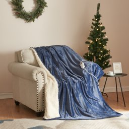 Patura electrica Archi 180x130 cm, albastru deschis, 10 trepte