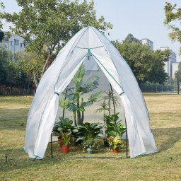 Sera de gradina cu folie 200x240 cm, alba, pentru iernarea plantelor