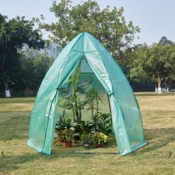 Sera de gradina Hunze 200x240 cm verde, cu folie si cadru metalic