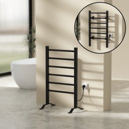 Portprosop electric pentru baie Savitaipale 85x55 cm, negru, 100 W