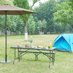 Masa plianta pentru camping Ljusnarsberg 180x75x72 cm, neagra