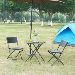 Masa pliabila de gradina Mark 61,5x61,5x73 cm, neagra