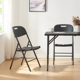 Set 4 scaune pliante negre pentru interior si exterior Ljusnarsberg