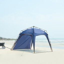 Pavilion pliabil cu iluminare LED 2,5x2,5 m albastru pro.tec