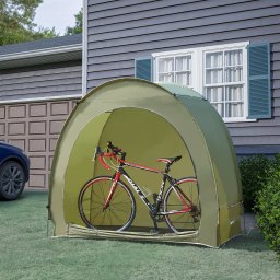 Cort pentru biciclete Bergendal 198x84x160 cm verde, 2 locuri