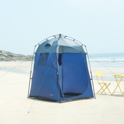 Cort dus Pop-Up Ayas 150x150x200 cm albastru/gri pro.tec