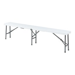 Set 2 banci pliabile pentru exterior Ljusnarsberg, albe, 180 cm