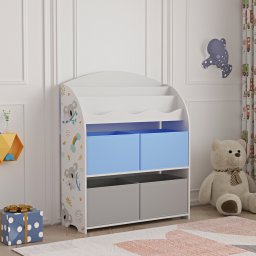 Raft pentru copii Orust cu motiv koala si 4 cutii de depozitare