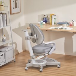 Scaun de birou pentru copii Partille gri, ergonomic si reglabil